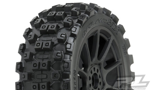 Pro-Line Badlands MX Pre-Mounted 1/8 Buggy Tires w/Mach 10 Wheels (2) (Black) (PRO9067-21) Pro-Line Badlands MX Pre-Mounted 1/8 Buggy Tires w/Mach 10 Wheels (2) (Black) (PRO9067-21)