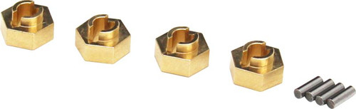 Hot Racing Axial SCX24 Brass 7mm Wheel Hex Hub (4) (HRASXTF10H)