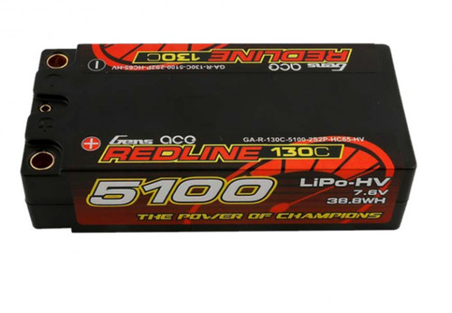 Gens Ace Redline 2s Shorty LiHV LiPo Battery 130C (7.6V/5100mAh) (GEA51002S13D5) Gens Ace Redline 2s Shorty LiHV LiPo Battery 130C (7.6V/5100mAh) (GEA51002S13D5)