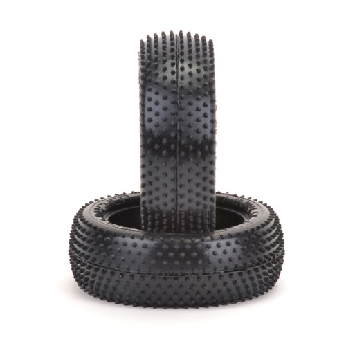 Schumacher "Mini Pin" 2.2" 4WD Buggy Front Carpet Tire (2) (Yellow) (SCHU6607)