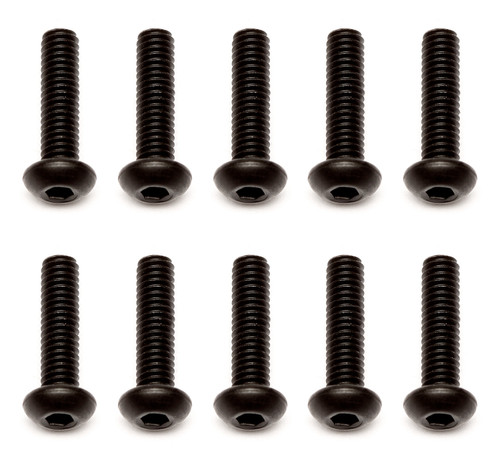 Team Associated 2.5x10mm Button Head Hex Screws (10) (ASC31522)