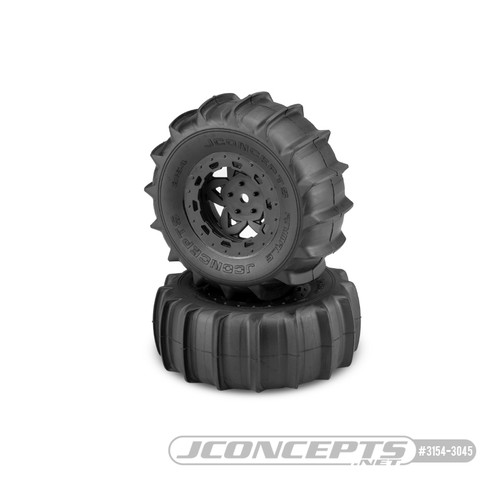 JConcepts Animal Pre-Mounted SC Tires (Tremor) (2) (Slash Rear) (Yellow) w/12mm Hex (JCO3154-3045)