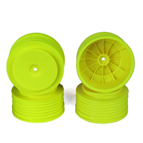 DE Racing Speedline PLUS Short Course Wheels (Yellow) (4) (22SCT/TEN-SCTE/SCT410) w/12mm Hex (DER-PS4-LY)