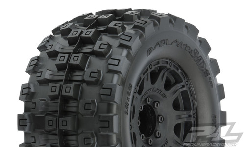 Pro-Line Badlands MX38 HP Belted 3.8" Pre-Mounted Truck Tires (2) (Black) (M2) w/ Removable Hex (PRO10166-10) Pro-Line Badlands MX38 HP Belted 3.8" Pre-Mounted Truck Tires (2) (Black) (M2) w/ Removable Hex (PRO10166-10)