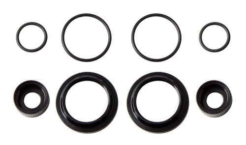 Team Associated 12mm Shock Collar & Seal Retainer Set (Black) (ASC91909)