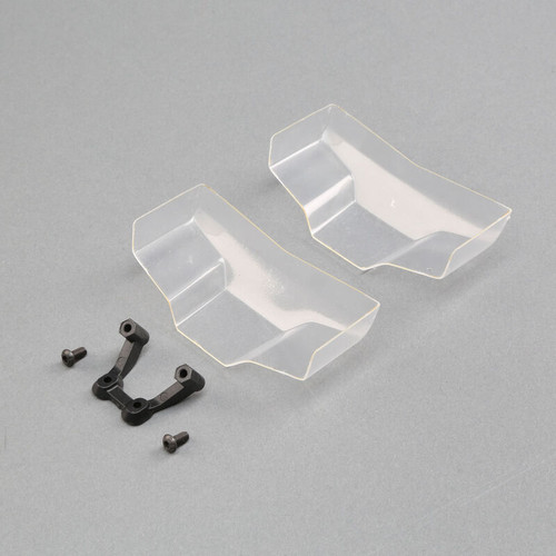 Team Losi Racing Low Front Wing w/Mount (Clear) (2) (TLR330010)