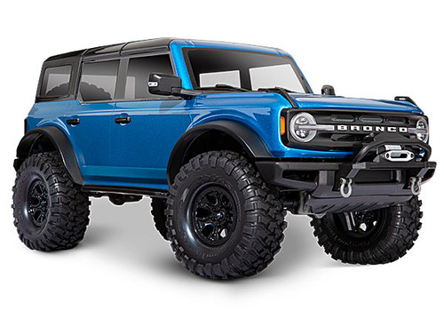 Traxxas TRX-4 1/10 Trail Crawler Truck w/2021 Ford Bronco Body (Velocity Blue) & TQi 2.4GHz Radio (TRA92076-4-VBLU)