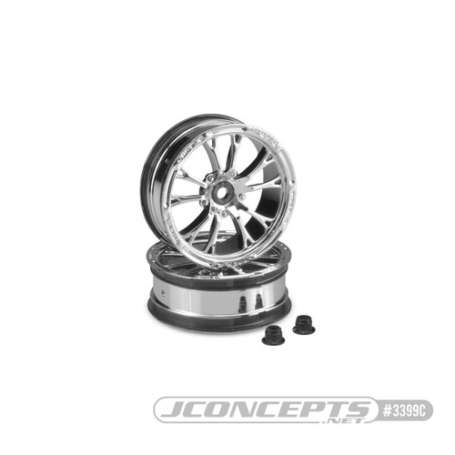 JConcepts Tactic Street Eliminator 2.2" Front Drag Racing Wheels (2) (Chrome) w/12mm Hex (JCO3399C) JConcepts Tactic Street Eliminator 2.2" Front Drag Racing Wheels (2) (Chrome) w/12mm Hex (JCO3399C)
