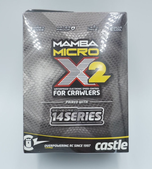 Castle Creations Mamba Micro X2 Crawler Waterproof Sensored Combo w/2280Kv Slate (CSE010-0171-02)