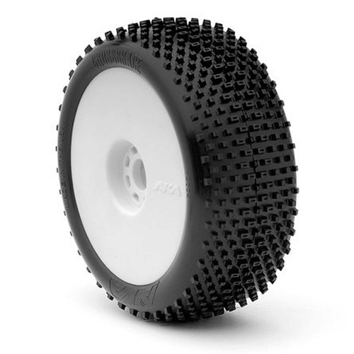 AKA Cross Brace 1/8 Buggy Pre-Mounted Tires (2) (White) (Soft - Long Wear) (AKA14004XRW) AKA Cross Brace 1/8 Buggy Pre-Mounted Tires (2) (White) (Soft - Long Wear) (AKA14004XRW)
