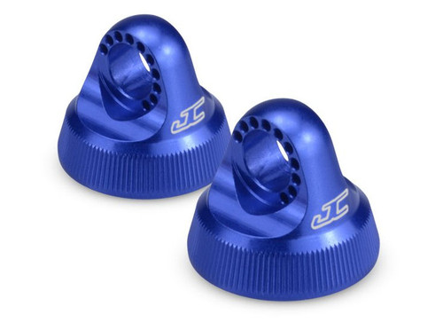JConcepts Fin Aluminum 12mm V2 Shock Cap (Blue) (2) (JCO2490-1)