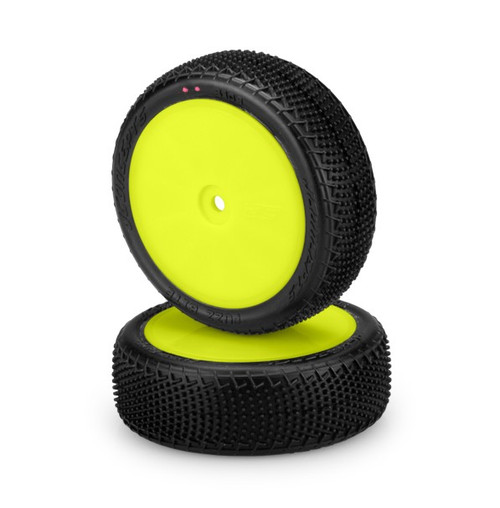 JConcepts Fuzz Bite LP 2.2" Mounted 4WD Front Buggy Tires (Yellow) (2) (Pink) (Carpet) w/12mm Hex (JCO3108-201011) JConcepts Fuzz Bite LP 2.2" Mounted 4WD Front Buggy Tires (Yellow) (2) (Pink) (Carpet) w/12mm Hex (JCO3108-201011)