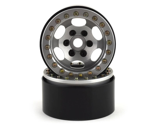 SSD RC 1.9” Rugged Beadlock Wheels (Silver) (2) (SSD00324) SSD RC 1.9” Rugged Beadlock Wheels (Silver) (2) (SSD00324)