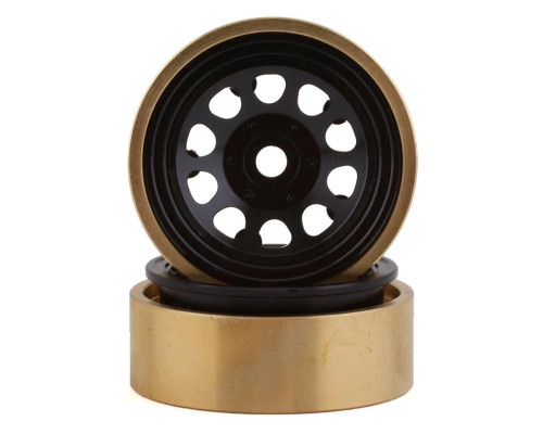 SSD RC SCX24 1.0” Aluminum/Brass D Hole Beadlock Wheels (Black) (2) (SSD00458) SSD RC SCX24 1.0” Aluminum/Brass D Hole Beadlock Wheels (Black) (2) (SSD00458)