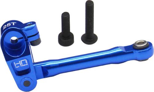Hot Racing Traxxas Maxx Aluminum Fixed Steering Link w/25T Servo Arm (Blue) (HRAMXX48SA25) Hot Racing Traxxas Maxx Aluminum Fixed Steering Link w/25T Servo Arm (Blue) (HRAMXX48SA25)