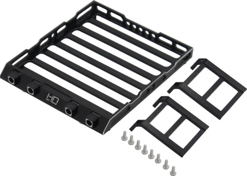 Hot Racing Axial SCX24 Jeep Aluminum Roof Rack w/Light Pods (HRASXTF282RR)