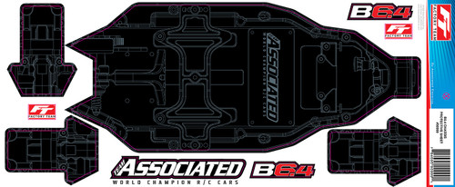 Team Associated B6.4 Factory Team Chassis Protective Sheet (+3mm) (ASC91999)
