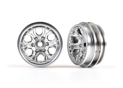 Traxxas TRX-4M 1.0 Wheels (Satin Chrome) (2) (TRA9770-SATIN)
