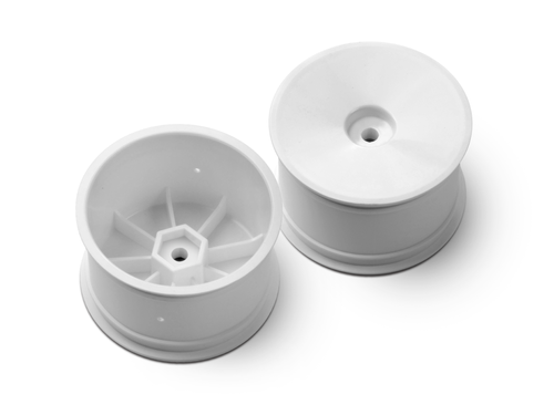 XRAY "Aerodisk" 2.2 Rear Buggy Wheels (White) (2) (XB2/XB4) (Medium) w/12mm Hex (XRA329913-M)