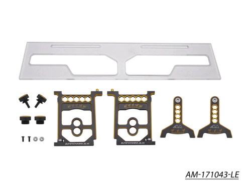 AM Arrowmax Black Golden 1/10 & 1/12 Pan Car Set-Up System w/Bag (AM-171043-LE) AM Arrowmax Black Golden 1/10 & 1/12 Pan Car Set-Up System w/Bag (AM-171043-LE)