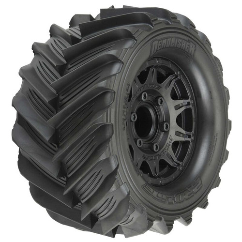 Pro-Line Demolisher 2.8" Tires w/Raid Wheels (Black) (2) w/12mm Hex (PRO10196-10)