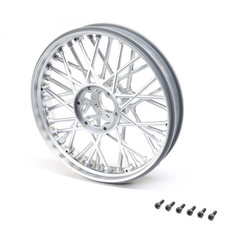 Losi Promoto-MX Front Wheel Set (Satin Chrome) (LOS46002)