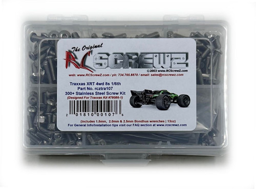 RC Screwz Traxxas XRT Stainless Steel Screw Kit (RCZTRA107) RC Screwz Traxxas XRT Stainless Steel Screw Kit (RCZTRA107)
