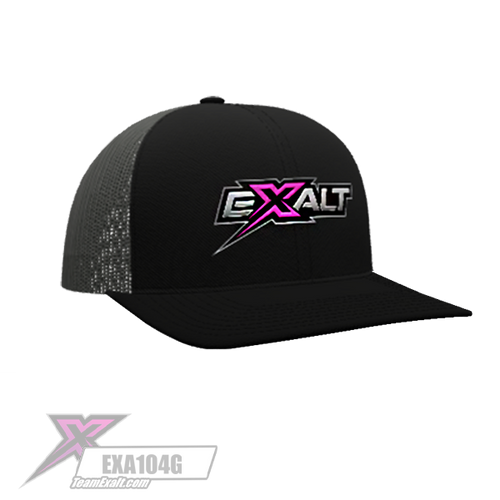Exalt Curved Bill Snapback Hat (Black/Gray) (One Size Fits Most) (EXA104GY)
