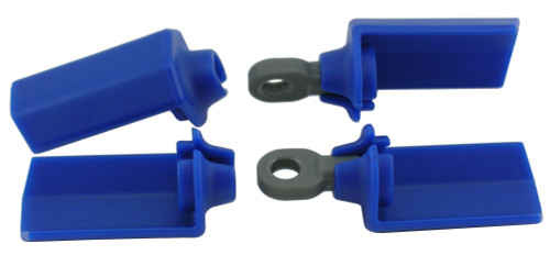 RPM Shock Shaft Guards (Blue) (4) (RPM80575) RPM Shock Shaft Guards (Blue) (4) (RPM80575)