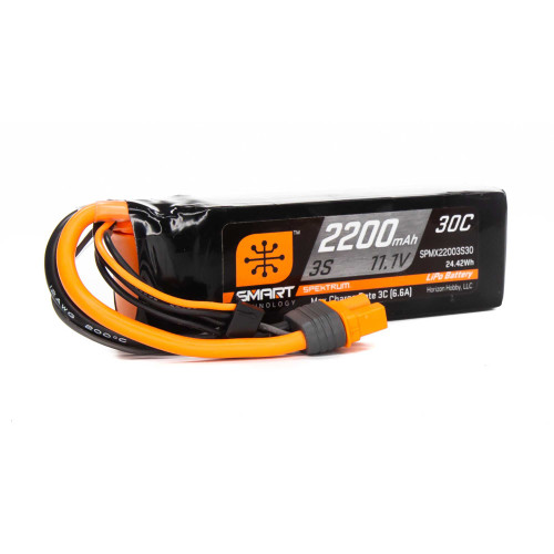 Spektrum RC 3S Smart LiPo 30C Battery Pack w/IC3 Connector (11.1V/2200mAh) (SPMX22003S30) Spektrum RC 3S Smart LiPo 30C Battery Pack w/IC3 Connector (11.1V/2200mAh) (SPMX22003S30)