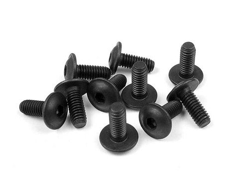 XRAY 4x10mm Flanged Button Head Hex Screw (10) (XRA911410)