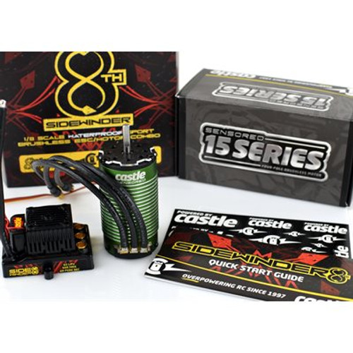 Castle Creations Sidewinder 1/8 Brushless ESC Combo w/1515 V2 Sensored Motor (2200kV) (CSE010-0139-02) Castle Creations Sidewinder 1/8 Brushless ESC Combo w/1515 V2 Sensored Motor (2200kV) (CSE010-0139-02)