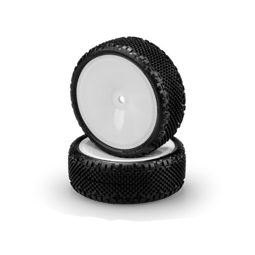 JConcepts Pin Swag LP 2.2" (Wide) Pre-Mounted 2WD Front Buggy Tire (White) (2) (Pink) w/12mm Hex (JCO4062-101011)