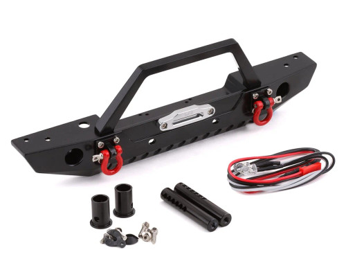 Yeah Racing Traxxas TRX-4/Axial SCX10 II Aluminum Front Bumper w/LEDs (Black) (YEA-TRX4-092) Yeah Racing Traxxas TRX-4/Axial SCX10 II Aluminum Front Bumper w/LEDs (Black) (YEA-TRX4-092)