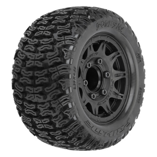 Pro-Line Bonesaw 2.8" Pre-Mounted Tires w/Raid 6x30 Wheels (2) (M2) (Black) w/Removable Hex (PRO10239-10) Pro-Line Bonesaw 2.8" Pre-Mounted Tires w/Raid 6x30 Wheels (2) (M2) (Black) w/Removable Hex (PRO10239-10)