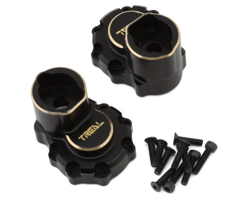 Treal Hobby Traxxas TRX-4 Brass Rear Inner Portal Housing Covers (Black) (2) (42.75g) (TLHTTRX4-03)