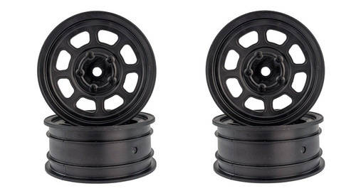 DE Racing Speedway Rear Wheels (Black) (4) (Custom Works/B6) (DER-DSB-ARB)