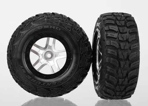 Traxxas Kumho Venture MT Rear Tires (2) (Satin Chrome) (S1) w/Split-Spoke Rear Wheels (TRA6874R) Traxxas Kumho Venture MT Rear Tires (2) (Satin Chrome) (S1) w/Split-Spoke Rear Wheels (TRA6874R)