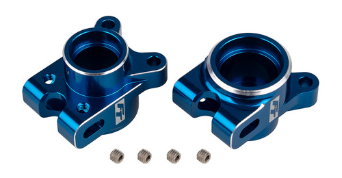 Team Associated RC10B7 Factory Team Aluminum Rear Hub Set (Blue) (2) (ASC92471)