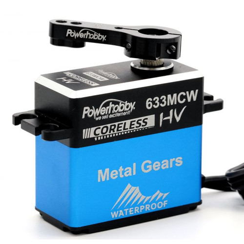 Powerhobby 633MCW High Voltage Waterproof Coreless Steel Gear Servo, w/ Aluminum Case (PHBPH633MCW) Powerhobby 633MCW High Voltage Waterproof Coreless Steel Gear Servo, w/ Aluminum Case (PHBPH633MCW)