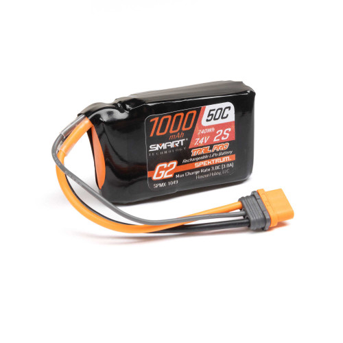 Spektrum RC 2S Smart LiPo 50C Trail Pro (7.4V/1000mAh) w/IC2 Connector (SPMX-1049)