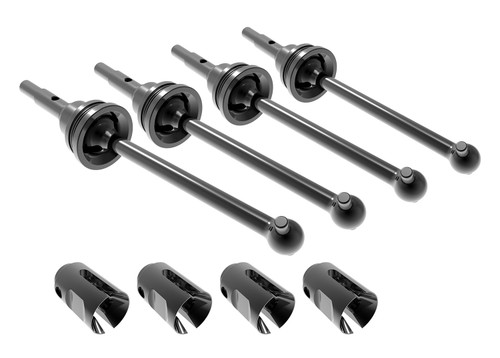 Traxxas Mini Maxx CV Steel Driveshafts (4) (TRA10750X)