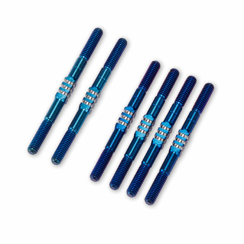 JConcepts TLR 22X 3.5mm Fin Titanium Turnbuckle Kit (Burnt Blue) (6) (JCO5288-1)