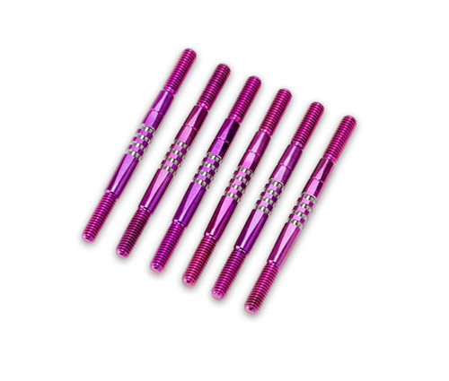 JConcepts RC10 B7/B7D Fin Titanium Turnbuckle (Purple) (6) (JCO5290)