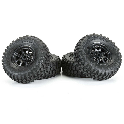 Pro-Line SCX30 0.7" BFG Krawler T/A KX Pre-Mounted Micro Crawler Tires (Black) (4) (33mm OD) (PRO1030-610)