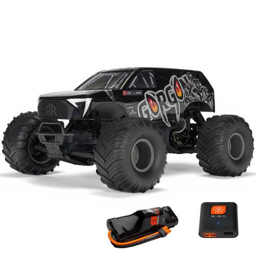 Arrma Gorgon 4X2 MEGA 550 1/10 RTR Brushed Monster Truck (Gun Metal) w/SLT2 2.4GHz Radio, Battery & Charger (ARA3230ST3)