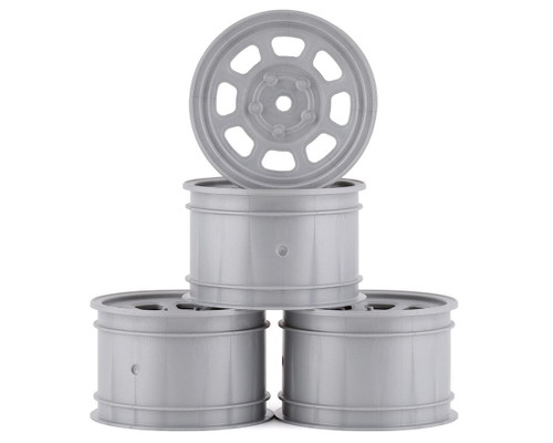 DE Racing Speedway Rear Wheels (Silver) (4) (Custom Works/B6) (DER-DSB-ARS)