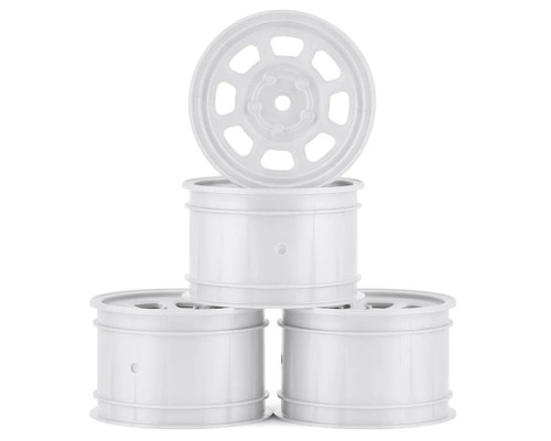 DE Racing Speedway Rear Wheels (White) (4) (Custom Works/B6) (DER-DSB-ARW)