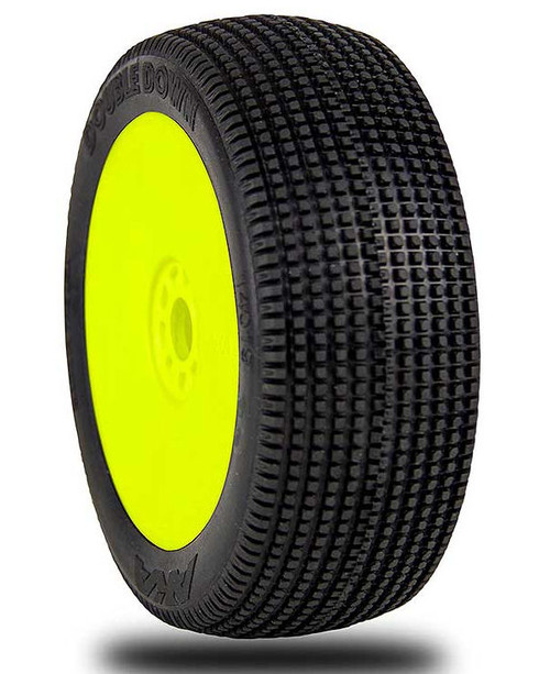 AKA Double Down 1/8 Buggy Pre-Mounted Tires (2) (Super Soft) w/EVO