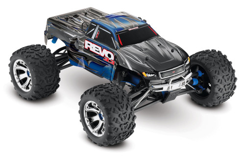 トラクサスRevo Traxxas Revo 3.3 4WD RTR Nitro Monster Truck w/TQi (Blue